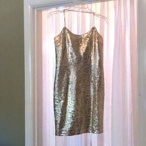 NWT Cream sequin mini dress by Ann Taylor size 2.